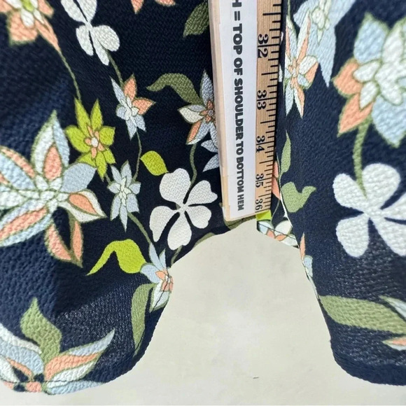 ModCloth || Blue Brunch Floral Dress Front Tie XL - Picture 6 of 10